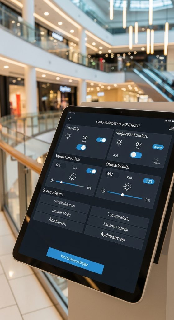 avm led aydınlatma otomasyonu ekranı