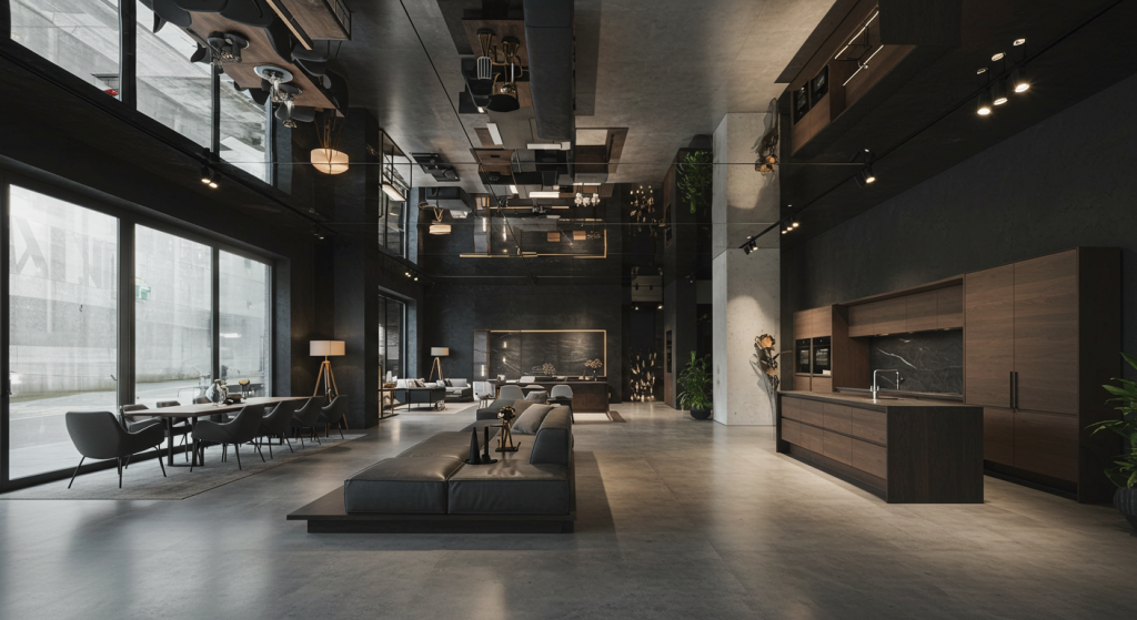 mobilya mağazası ayna tavan